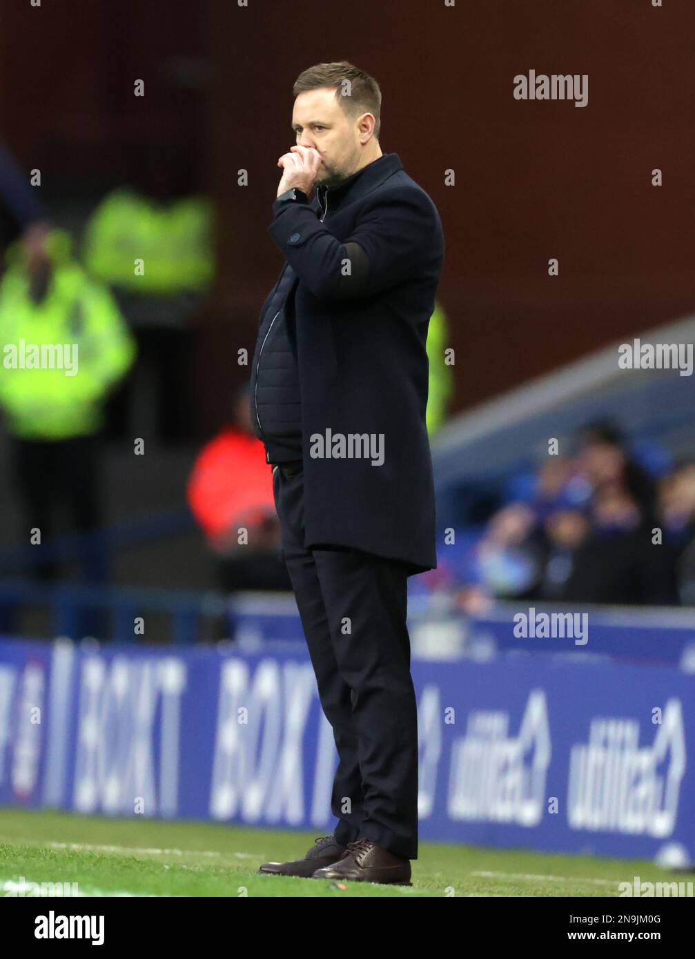 Rangers manager Michael Beale reacts on the touchline during the ...