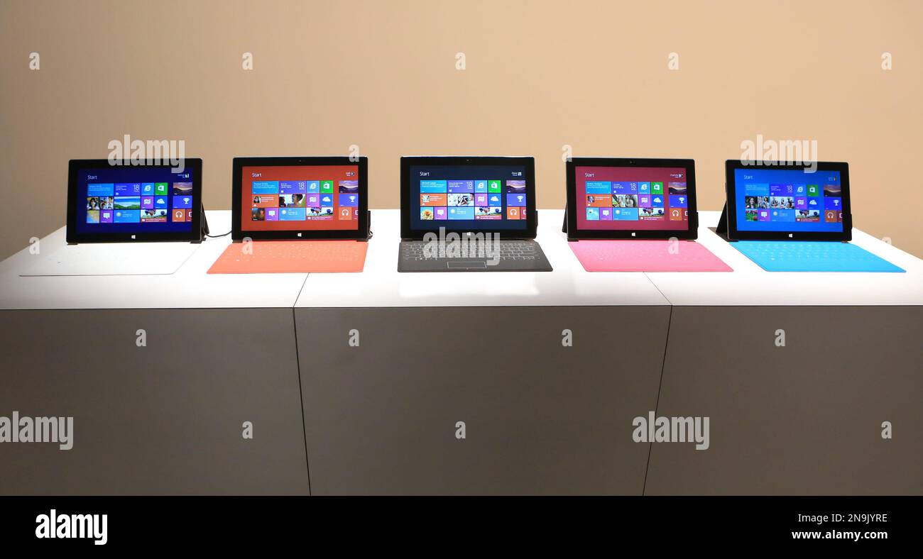 In this photo released by Microsoft, Surface, a new family of PCs for ...