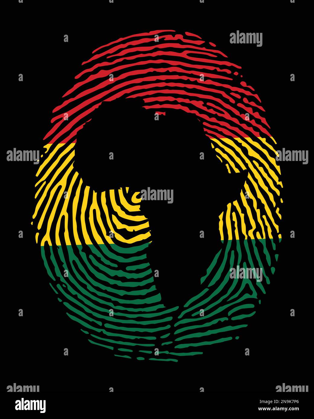 African map into the thumb print Stock Vector Image & Art - Alamy