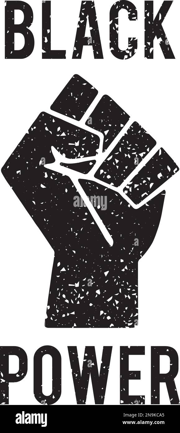 Black Power with fist sign Stock Vector