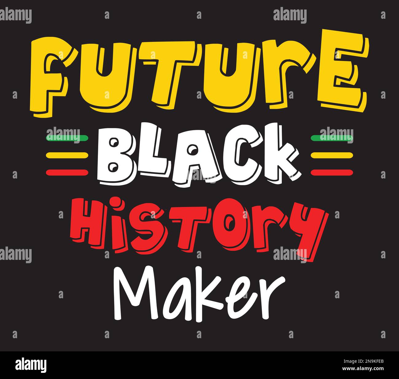 Future Black History Maker. Stock Vector