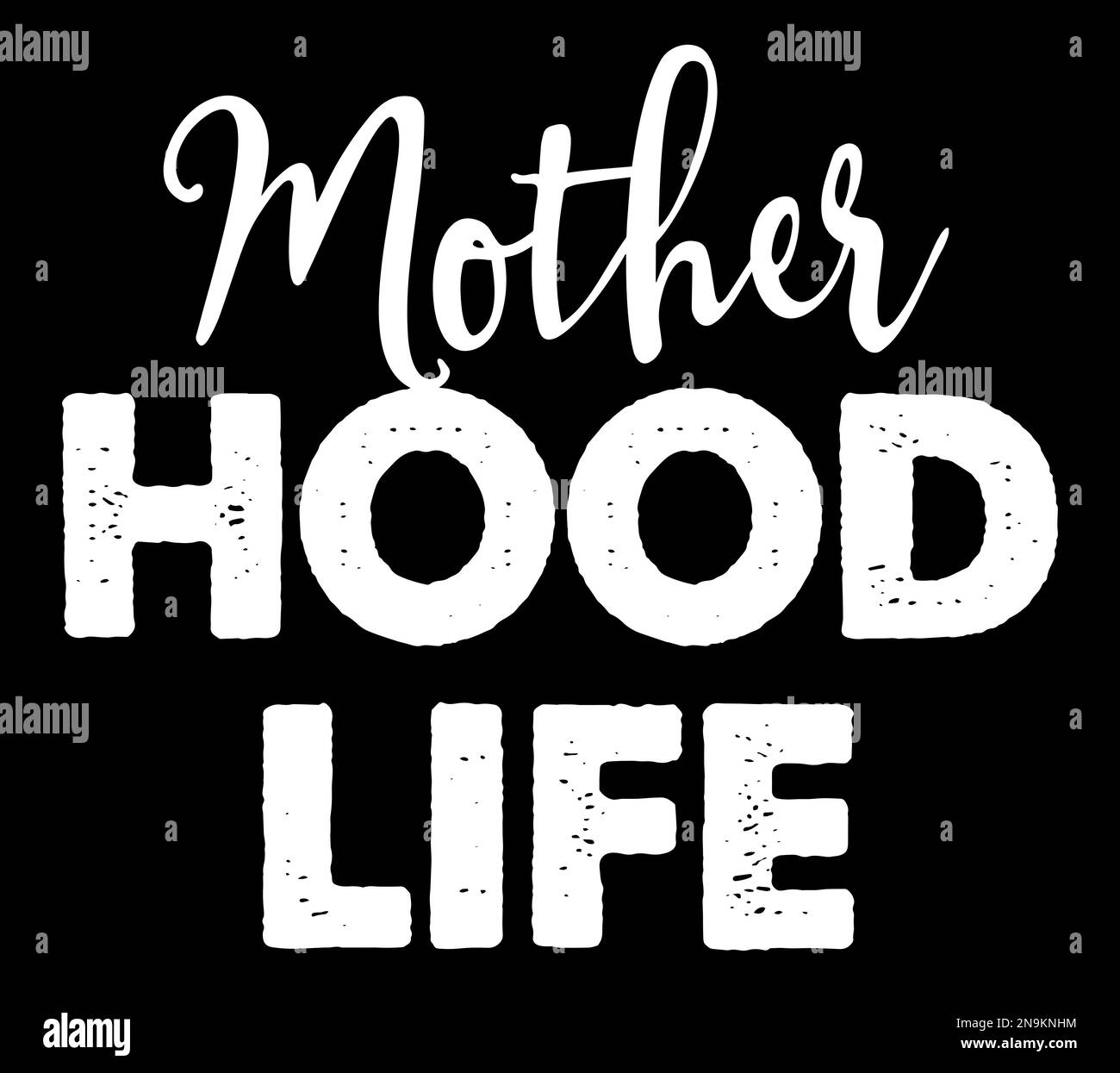 Motherhood life lettering. Stock Vector