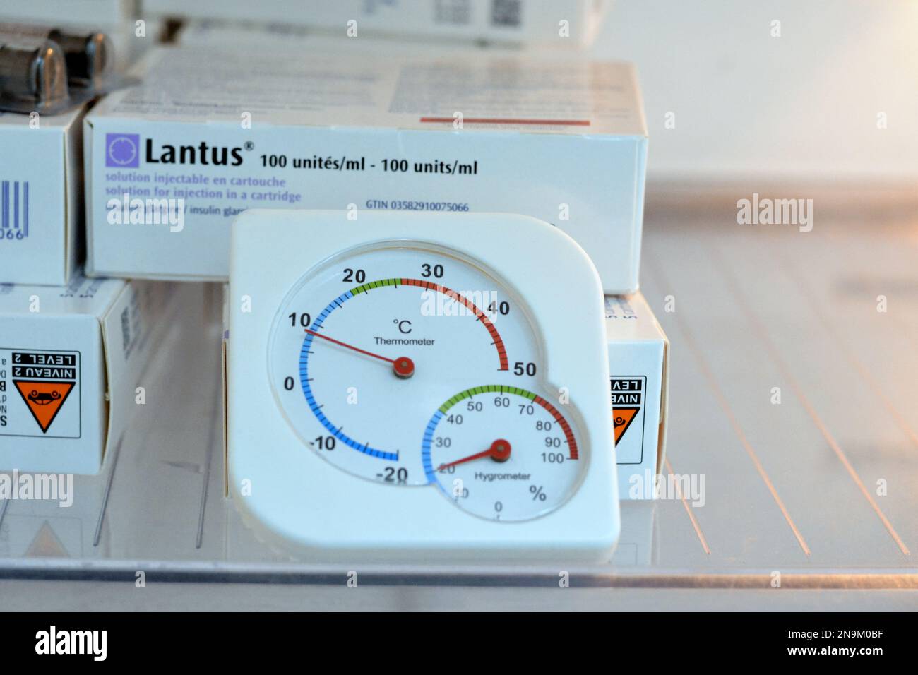 Cairo, Egypt, February 11 2023 Hygrometer, Temperature thermometer