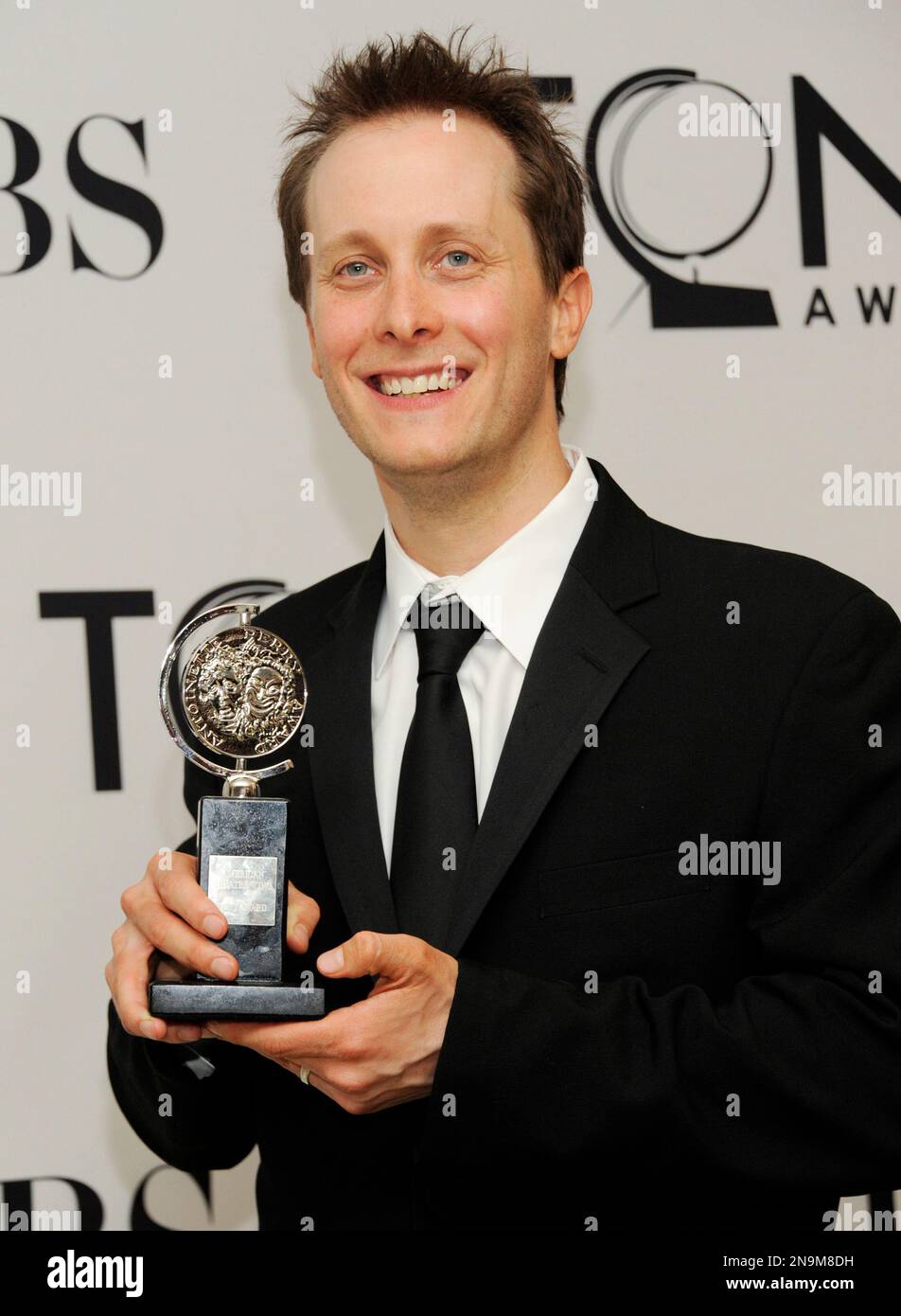 Jeff Croiter poses with Tony at the 66th Annual Tony Awards on Sunday ...