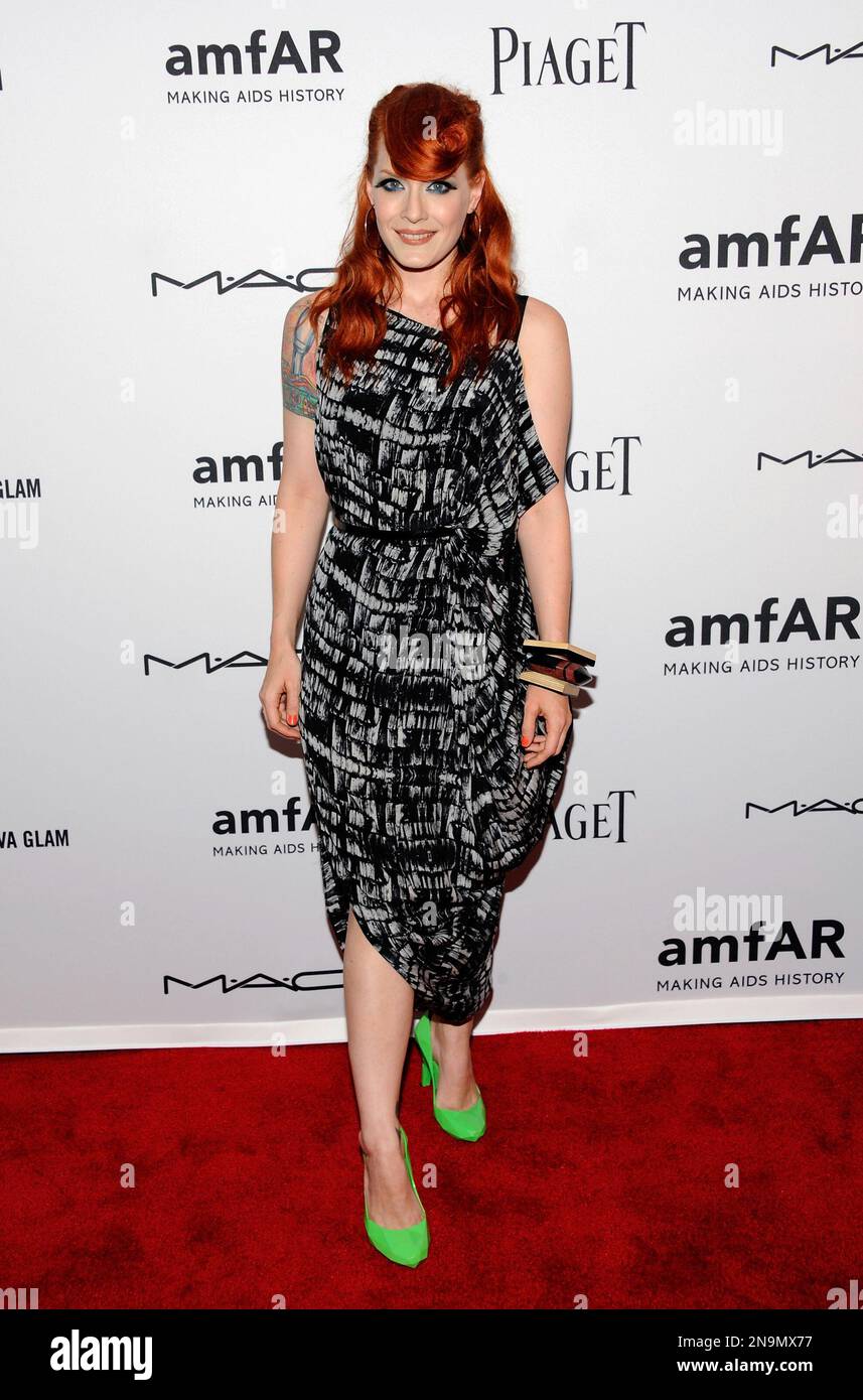 Singer Ana Matronic from the Scissor Sisters arrives at the amfAR ...