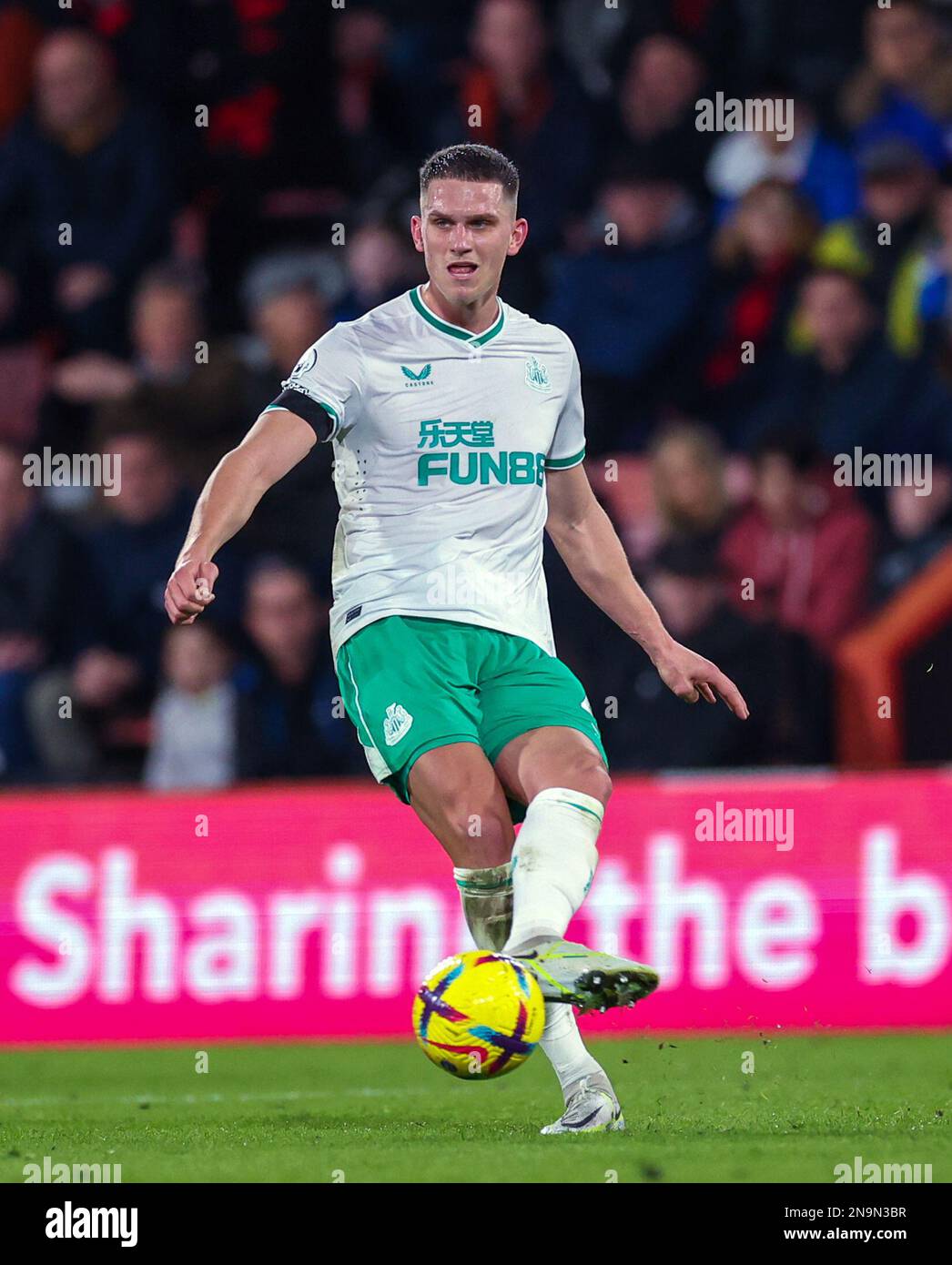 Newcastle United's Sven Botman in action during the Premier League match at the Vitality Stadium