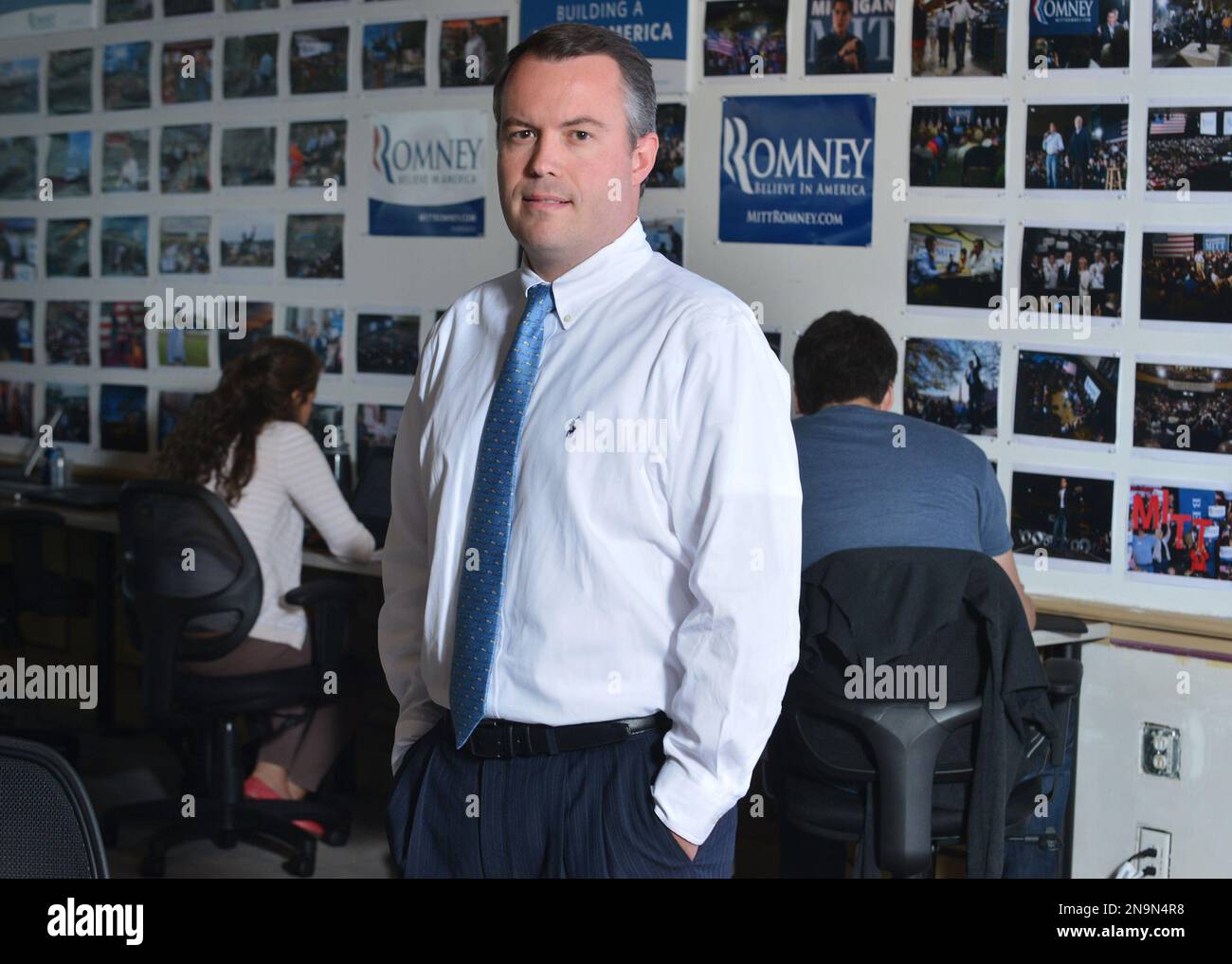 Mitt Romney campaign manager Matt Rhoades photographed at the Romney  Campaigns Boston headquarters, Friday, June 1, 2012. (AP PhotoJosh  Reynolds Stock Photo - Alamy