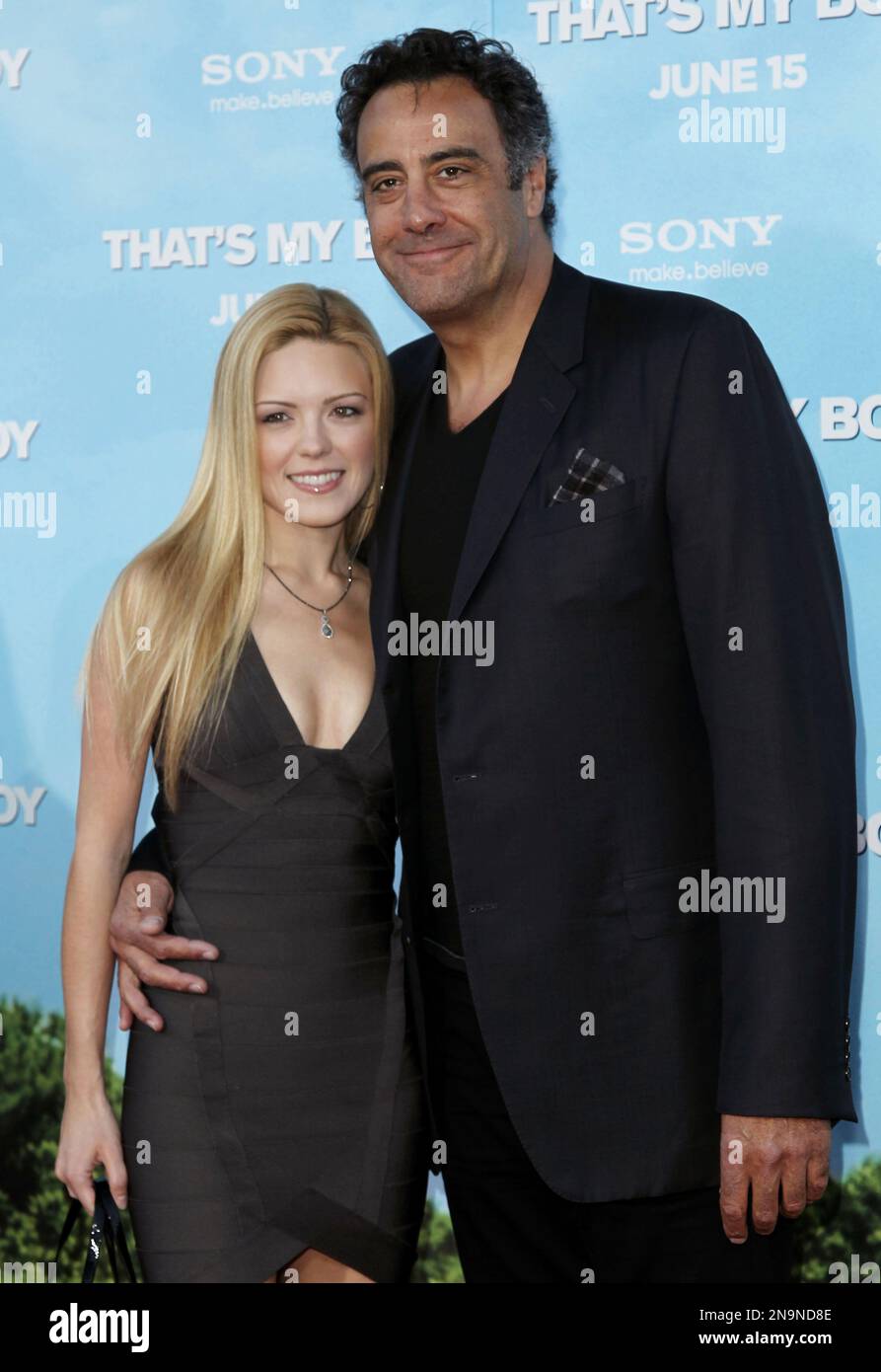 Brad Garrett, right, and Isabella Quella arrive at the premiere of