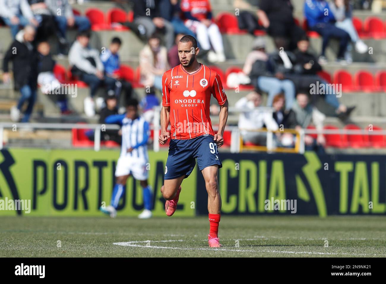 Oliveira de Azemeis, Portugal. 12th Feb, 2023. Kazu (Oliveirense)  Football/Soccer : Portugal Liga Portugal 2 SABSEG match between UD  Oliveirense 2-1 FC Porto B at the Estadio Carlos Osorio in Oliveira de