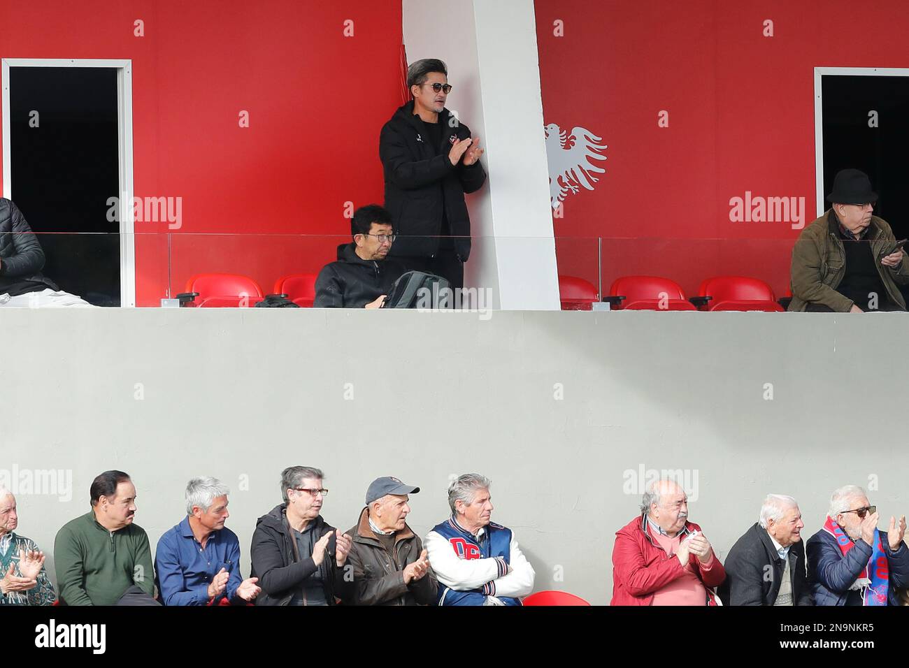 Oliveira de Azemeis, Portugal. 12th Feb, 2023. Kazu (Oliveirense)  Football/Soccer : Portugal Liga Portugal 2 SABSEG match between UD  Oliveirense 2-1 FC Porto B at the Estadio Carlos Osorio in Oliveira de