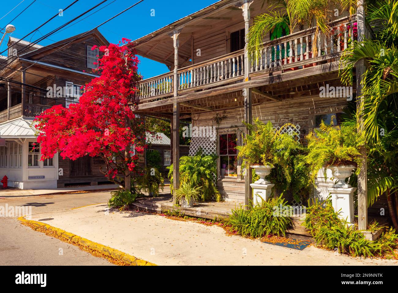 Old House in Downtown Area of Key West, Florida Keys, Florida, USA Stock Photo