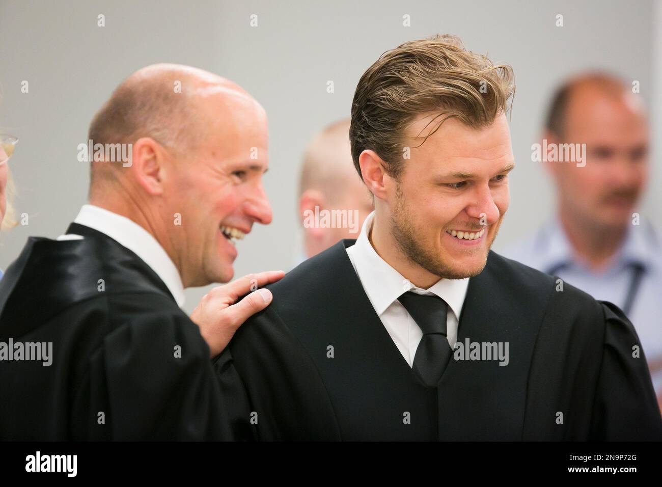 Defence lawyers acting for Anders Behring Breivik, Geir Lippestad, left