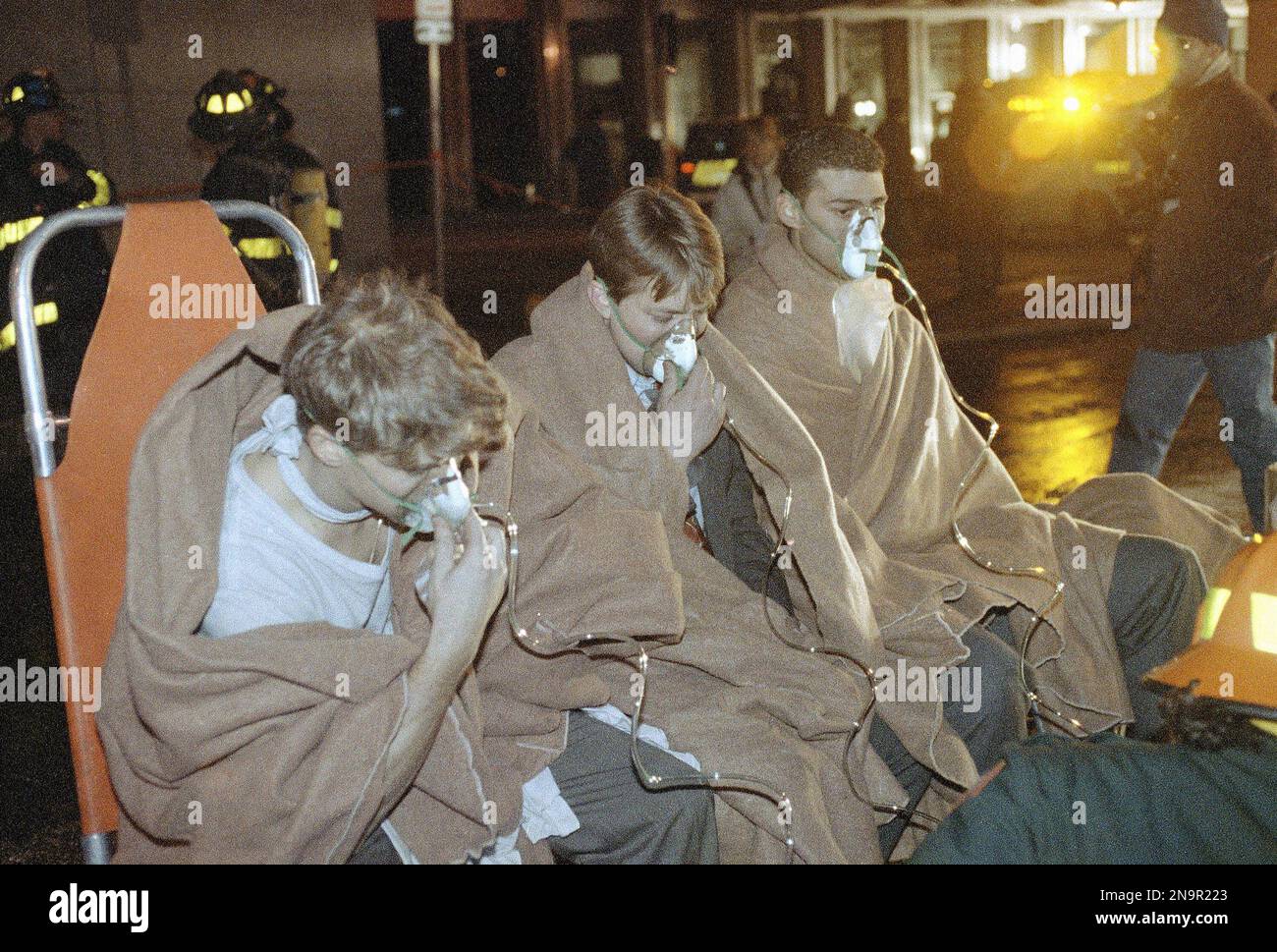 Victims of the explosion which rocked New York City's World Trade