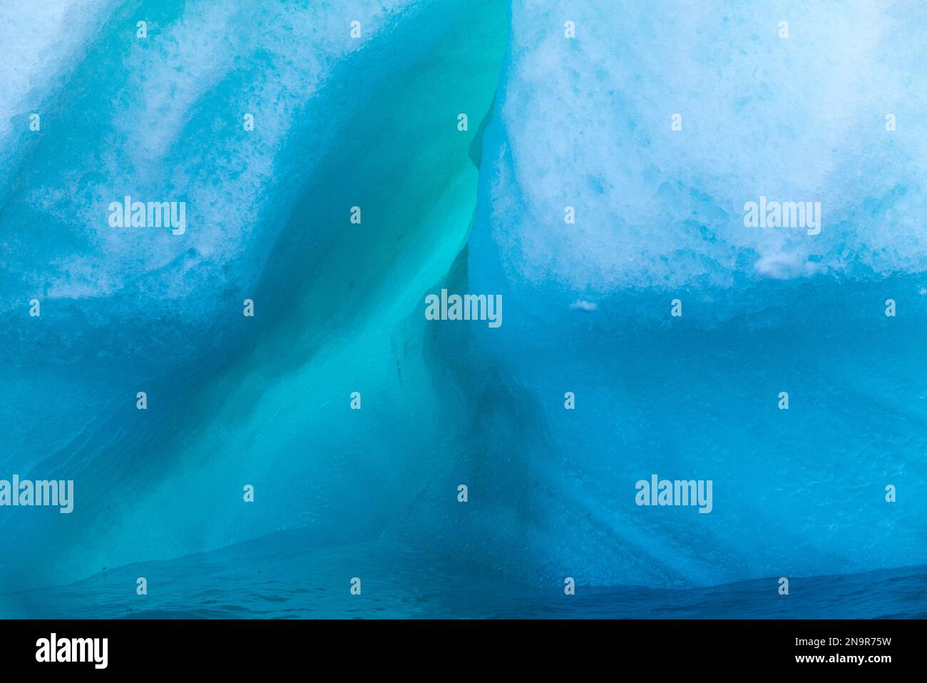 Detail of an iceberg at Storoya Island, Norway; Storoya, Svalbard, Norway Stock Photo