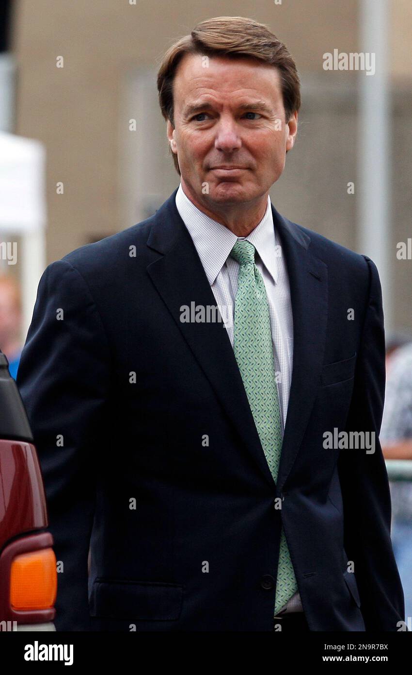 Former U.S. presidential candidate and Sen. John Edwards arrives at a