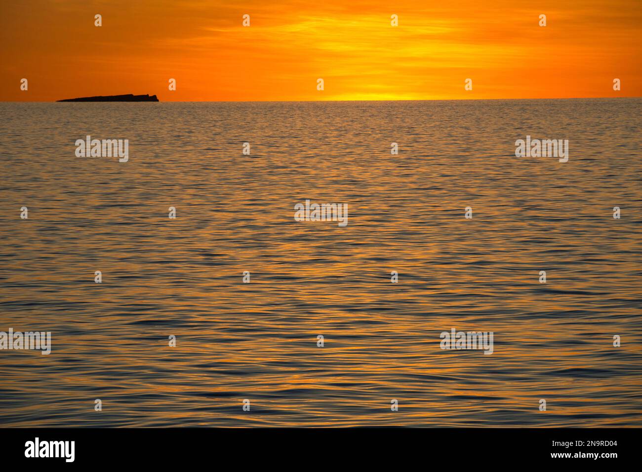 Sunset along the Kimberley coast of Australia; Kimberley Region, Western Australia, Australia Stock Photo