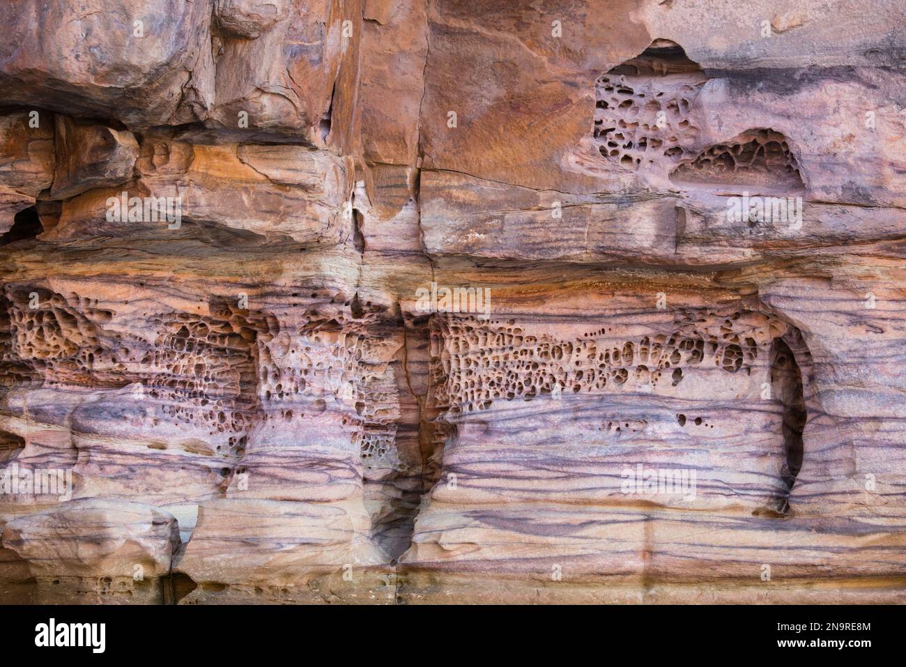 Sandstone formations along the King George River, Kimberley, Australia; Kimberley, Western Australia, Australia Stock Photo