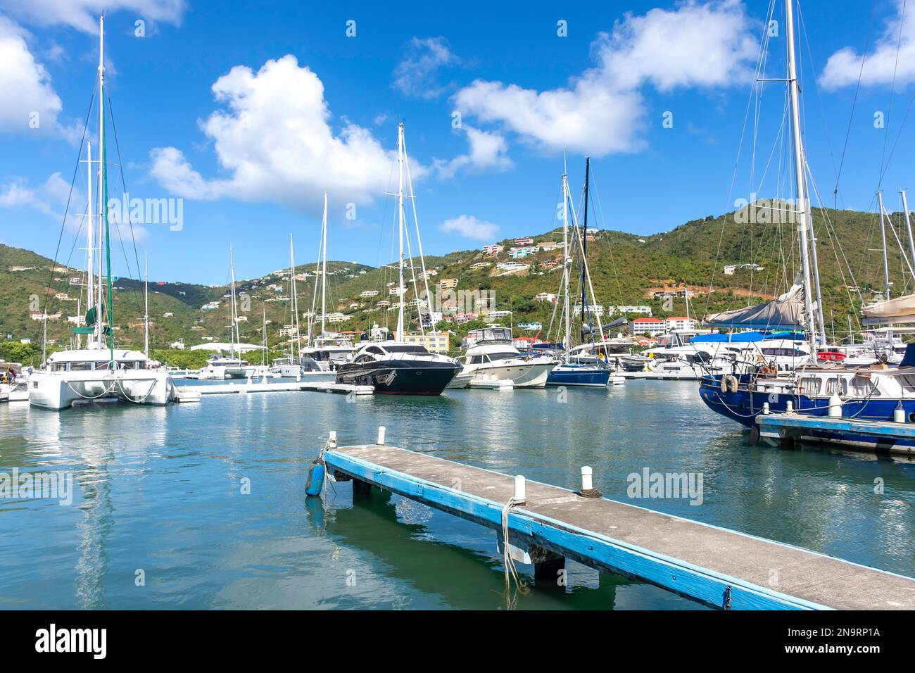 Inner Harbour Marina, Road Town, Tortola, The British Virgin Islands (BVI), Lesser Antilles, Caribbean Stock Photo