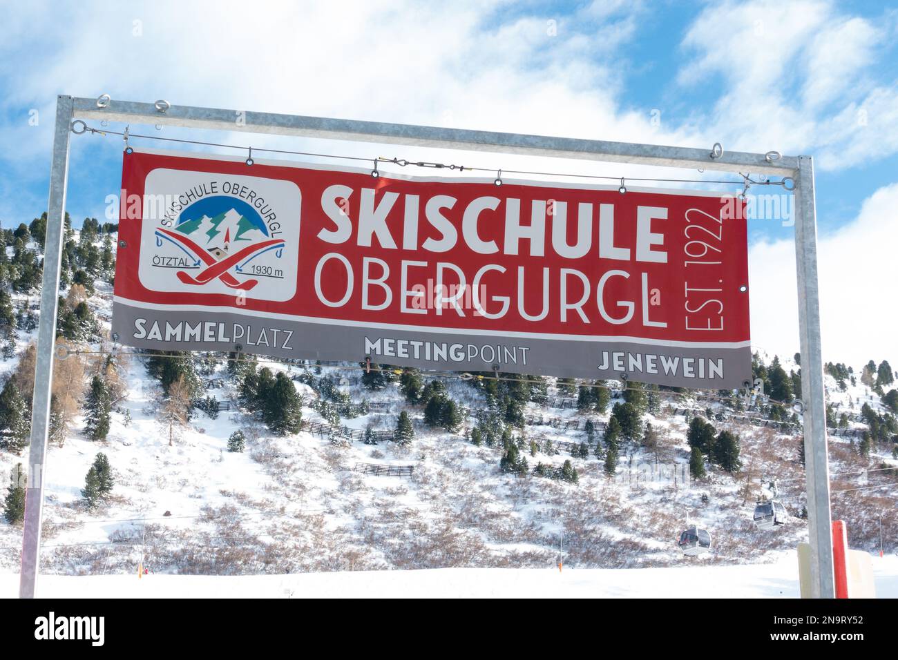 Obergurgl ski school (skischule), Gurgl, Austria, Stock Photo