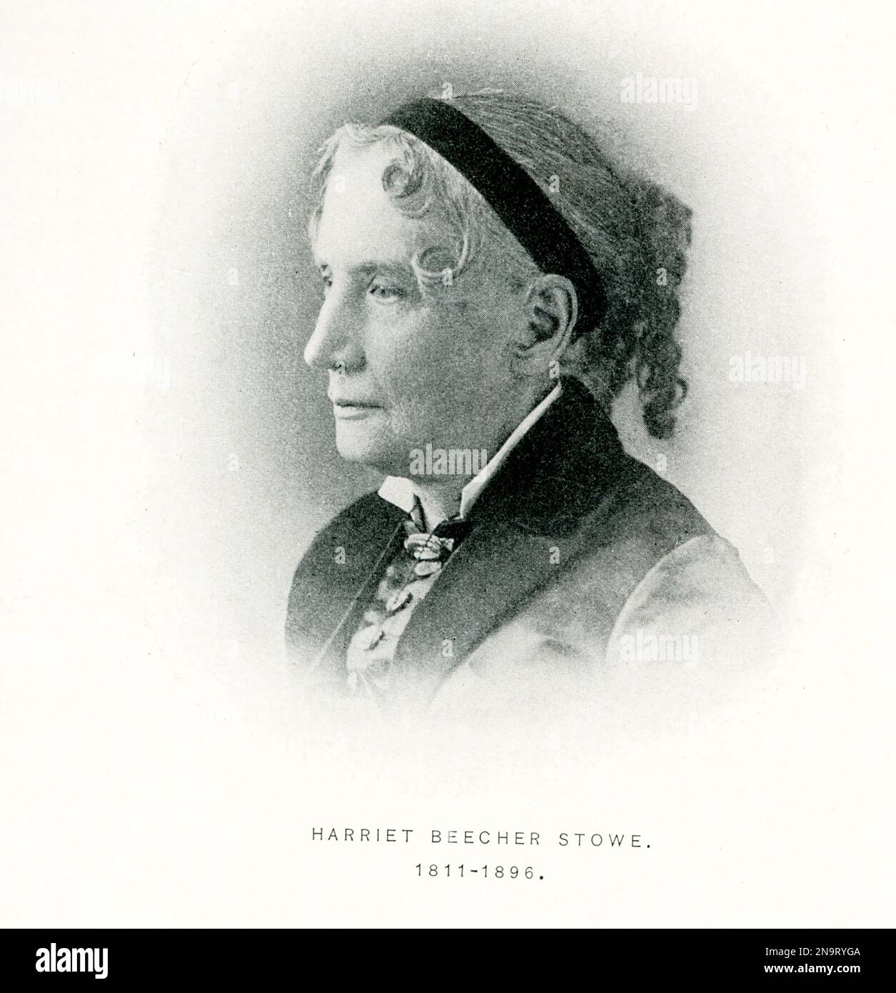 American writer and abolitionist Harriet Beecher Stowe wrote the novel 'Uncle Tom's Cabin' (with the subtitle of 'Life among the Lowly'). The novel was first published in 1852 and is credited as laying the groundwork for the Civil War. The tales in the novel revolve around Uncle Tom, a long-suffering black slave. Stock Photo