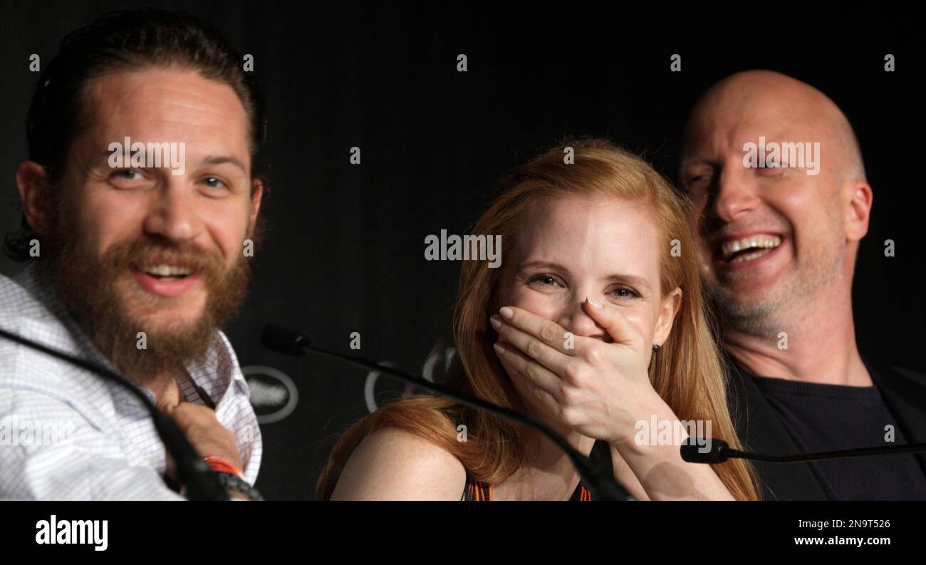 Shia Labeouf, Jason Clarke, Tom Hardy, John Hillcoat, Jessica Chastain  'Lawless' photocall during the 65th Annual Cannes Film Festival Cannes,  France - 19.05.12 Stock Photo - Alamy