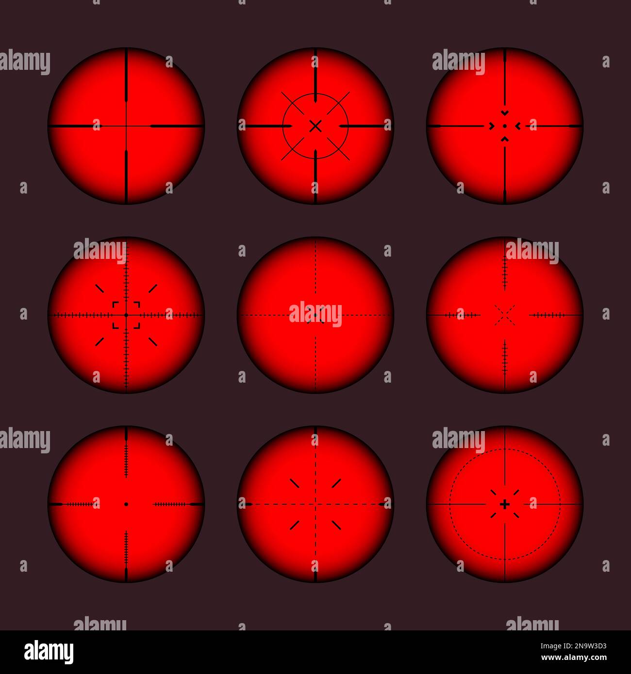 Various weapon thermal infrared sights, sniper rifle optical scopes ...