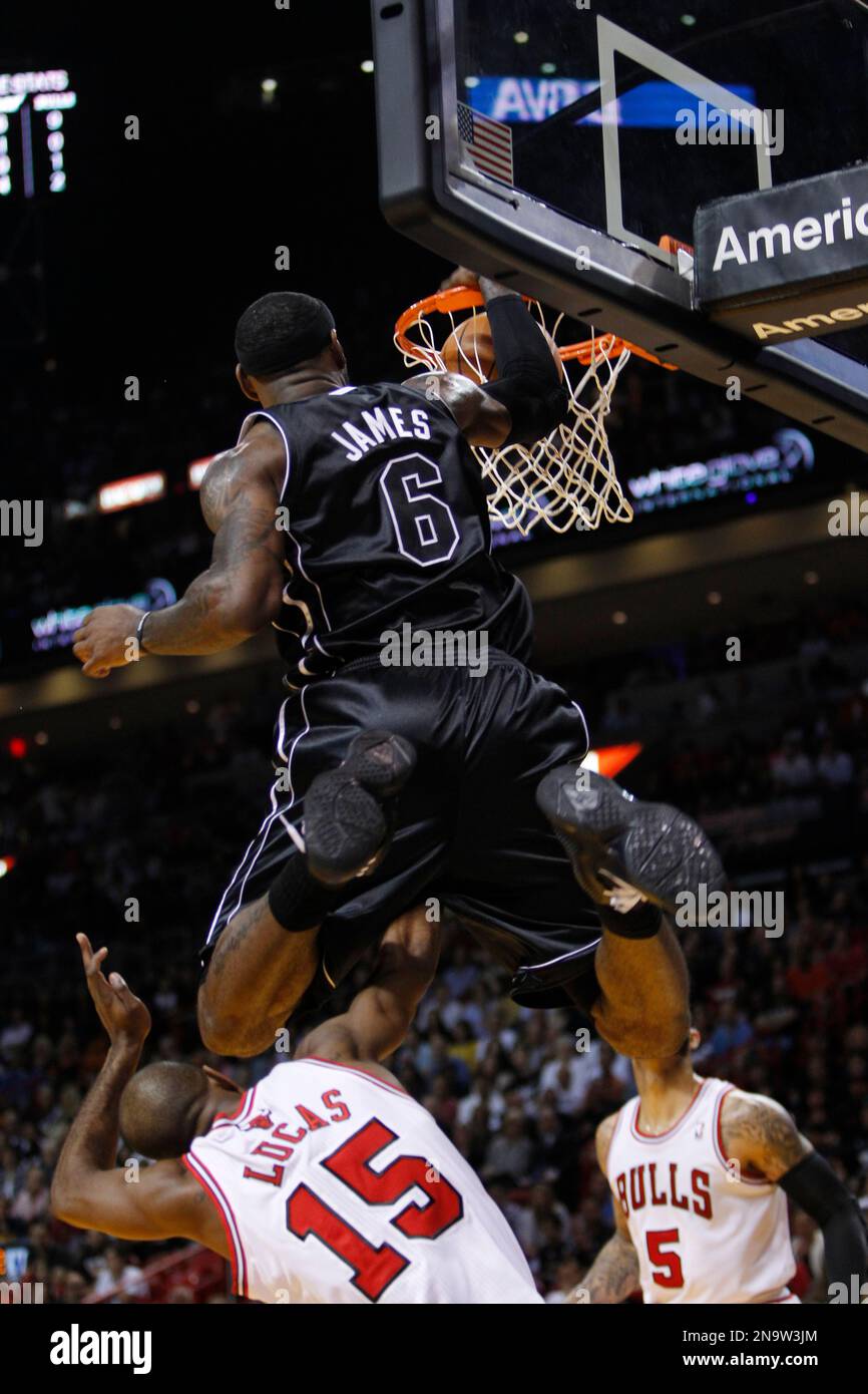 FILE - In this Jan. 29, 2012 file photo, Miami Heat forward LeBron 