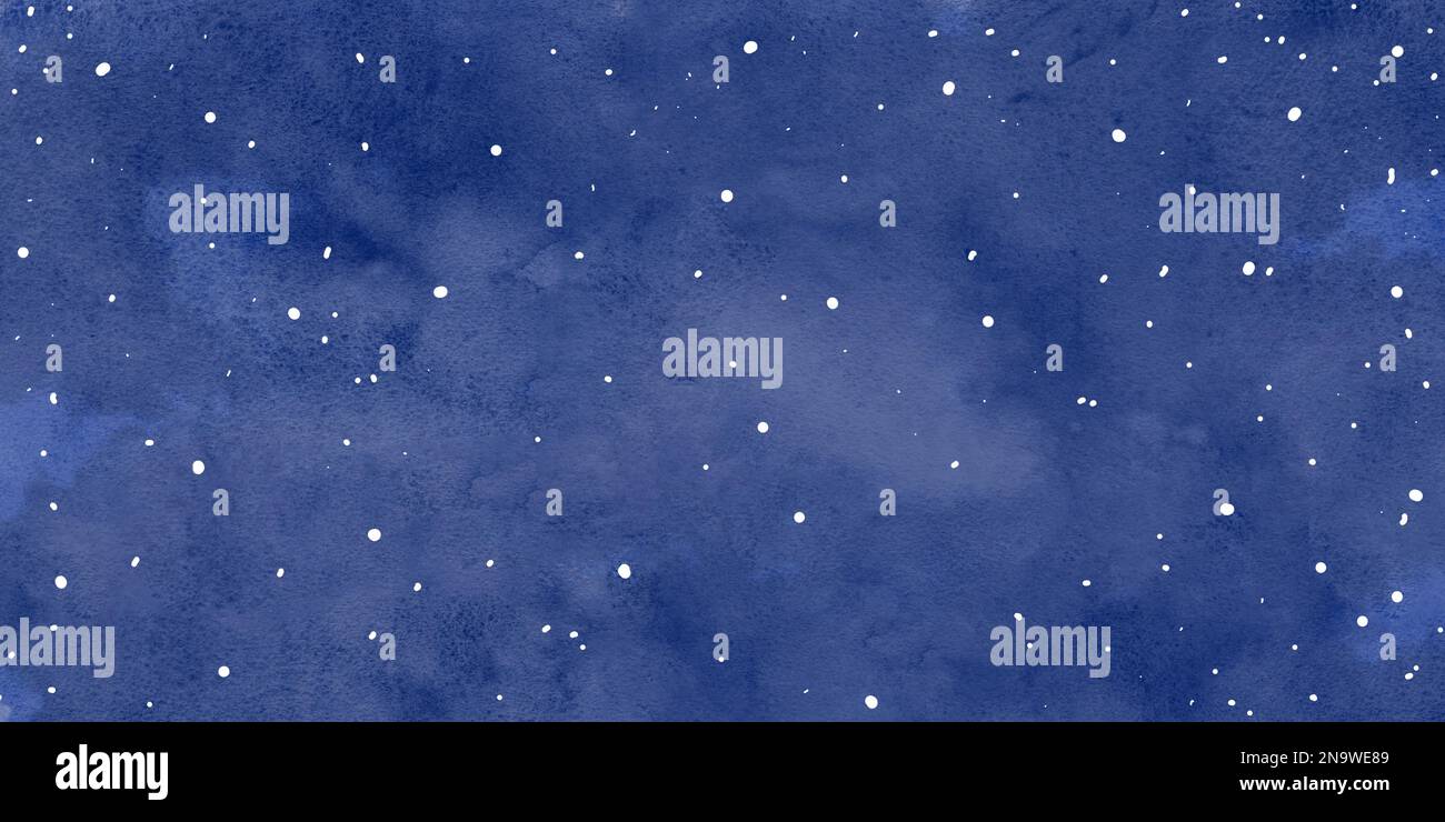 Watercolor background of the night starry sky. Digital illustration ...