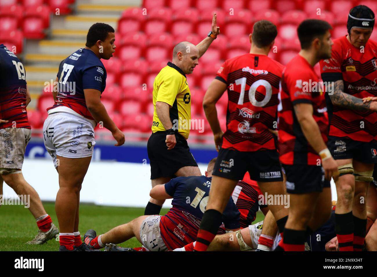 Llanelli RFC V Aberafon RFC Indigo Prem 2023 Stock Photo - Alamy