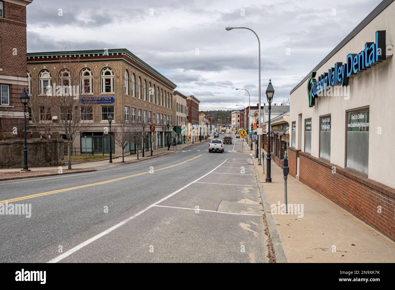A very quiet Main Street in Athol, Massachusetts Stock Photo Alamy