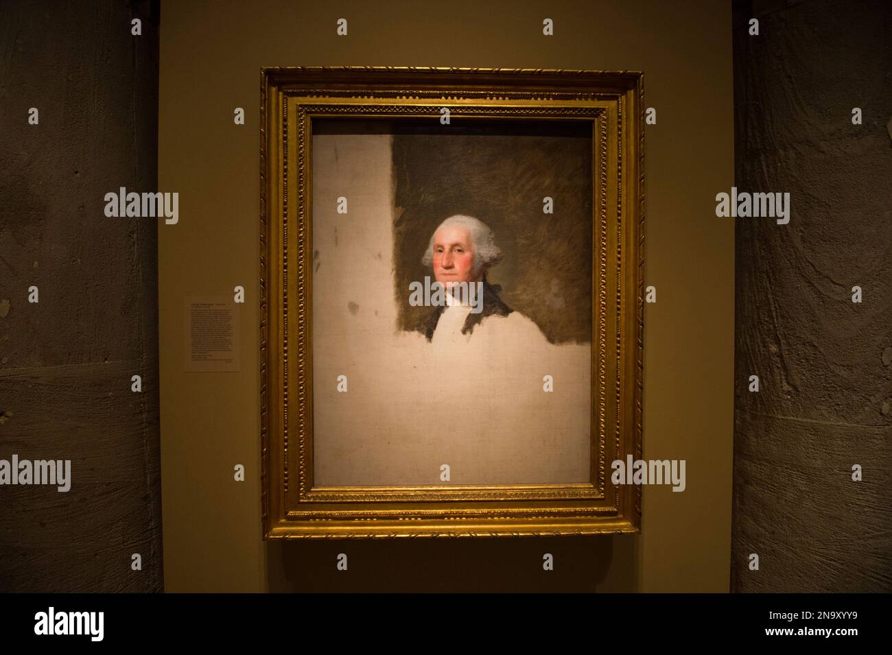 The National Portrait Gallery at the Smithsonian Museum of American Art, featuring the unfinished portrait of George Washington by Gilbert Stuart Stock Photo