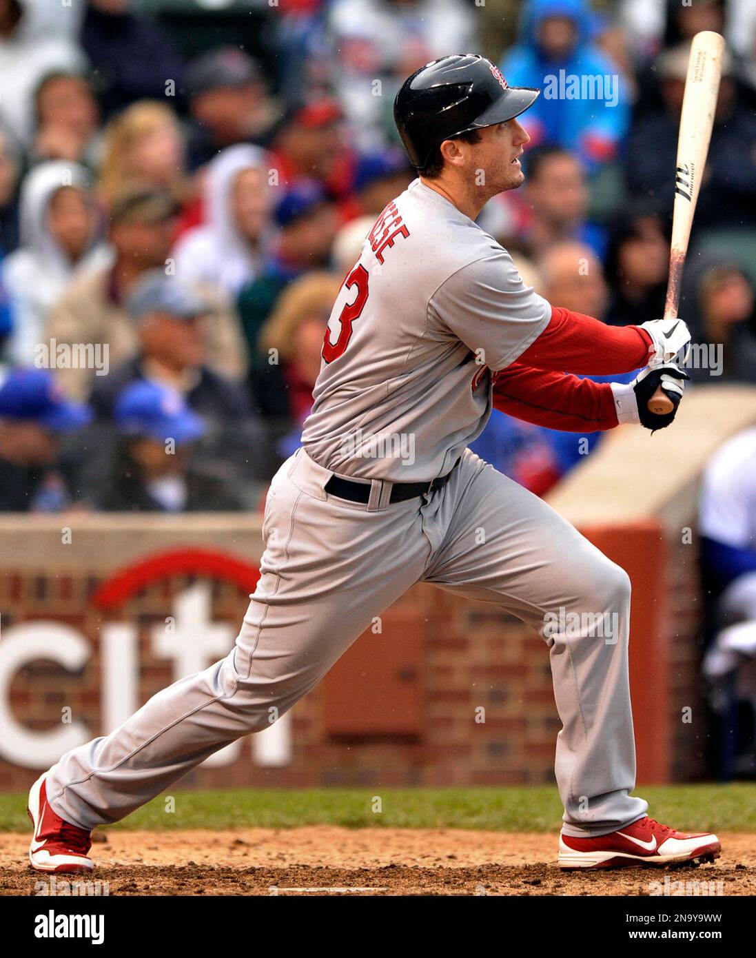 Photo: Cardinals David Freese drops a pop-up during game 6 of the