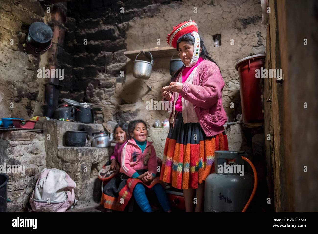 Traditional family in home Stock Photo - Alamy