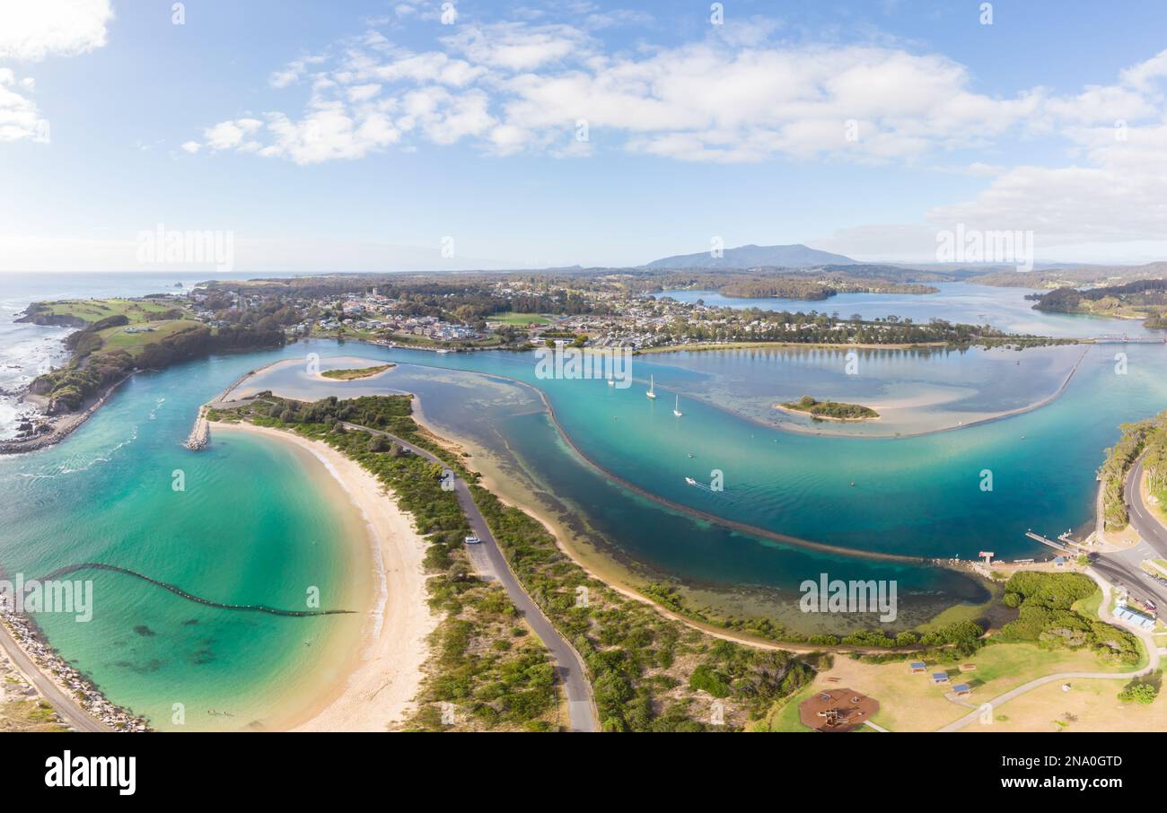 Aerial View of Narooma in Australia Stock Photo Alamy