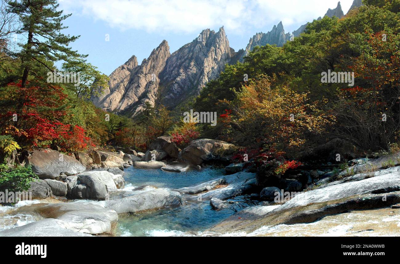 Mount Kumgang in Kangwon Province, located along thesoutheastern ...
