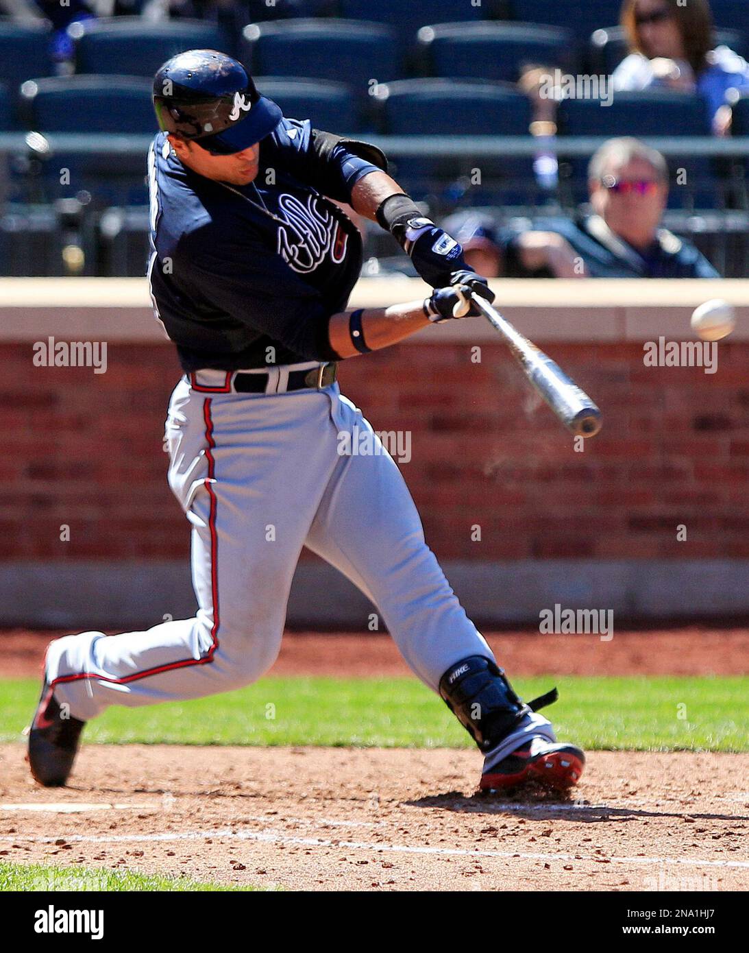 Atlanta Braves Martin Prado heads for home after hitting a homerun into  left field in the first inning against the San Diego Padres during the  Braves 6-2 win of game 3 at