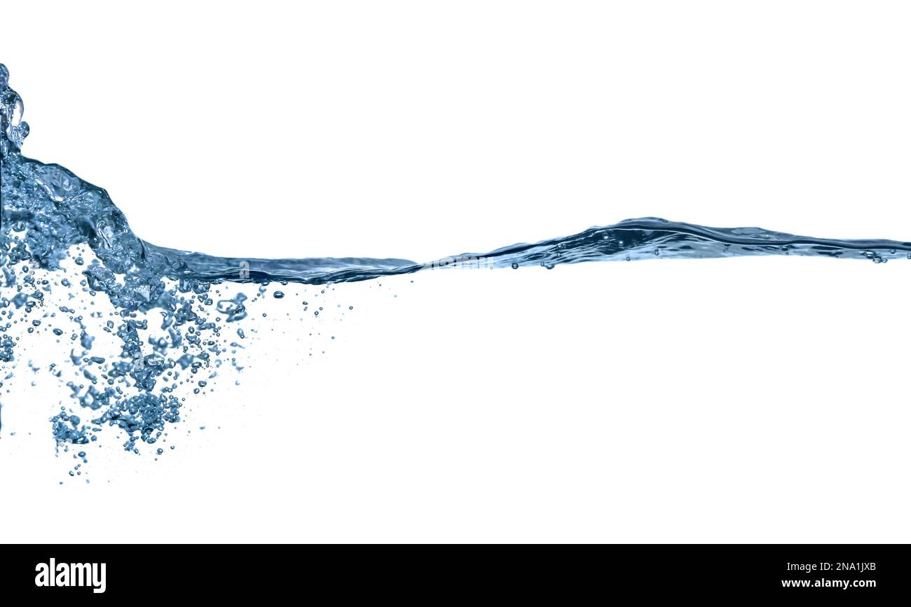 Splash of pure water on light background, closeup Stock Photo