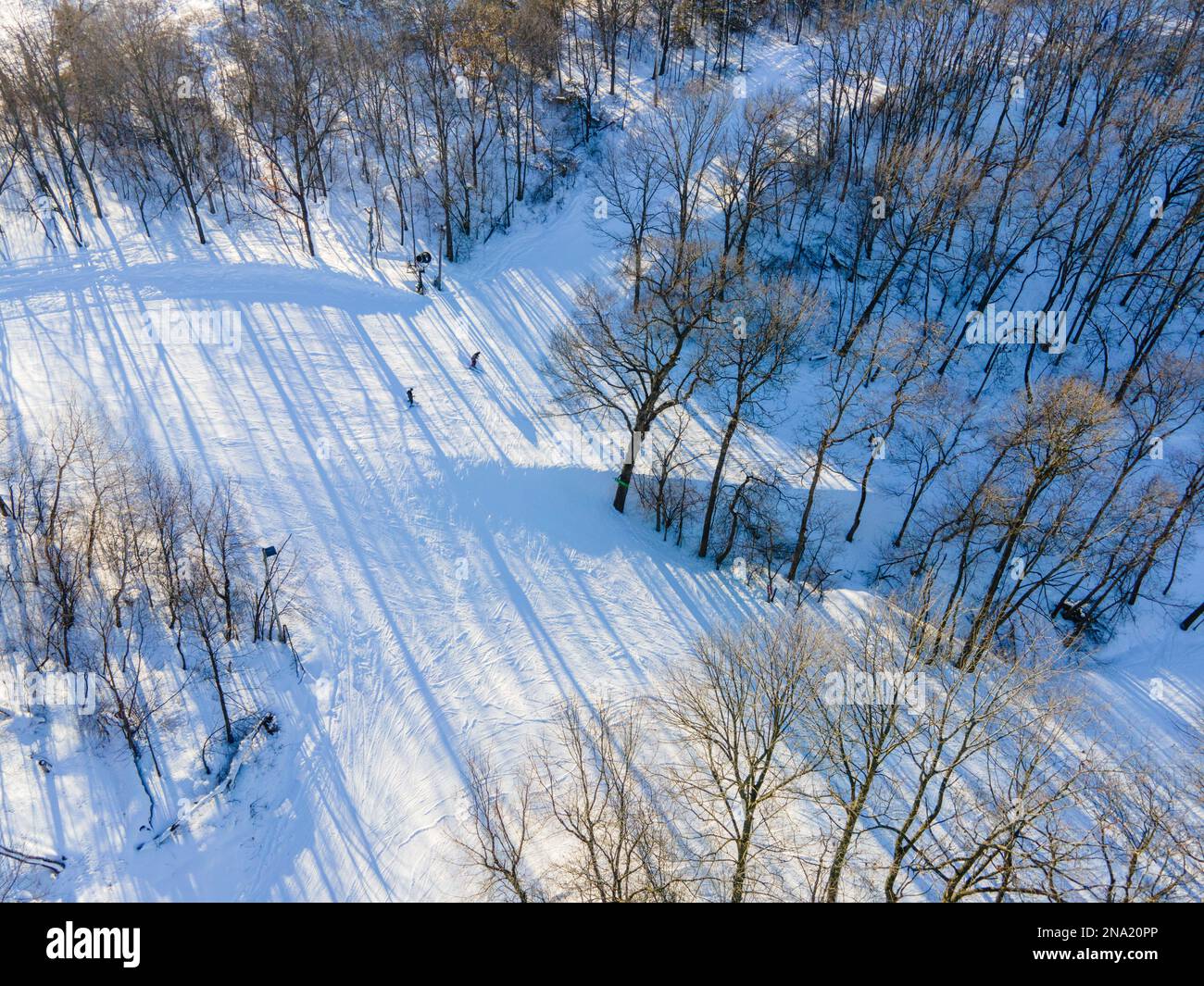 Aerial photograph from Tyrol Basin Ski Area, near Mt. Horeb, Wisconsin