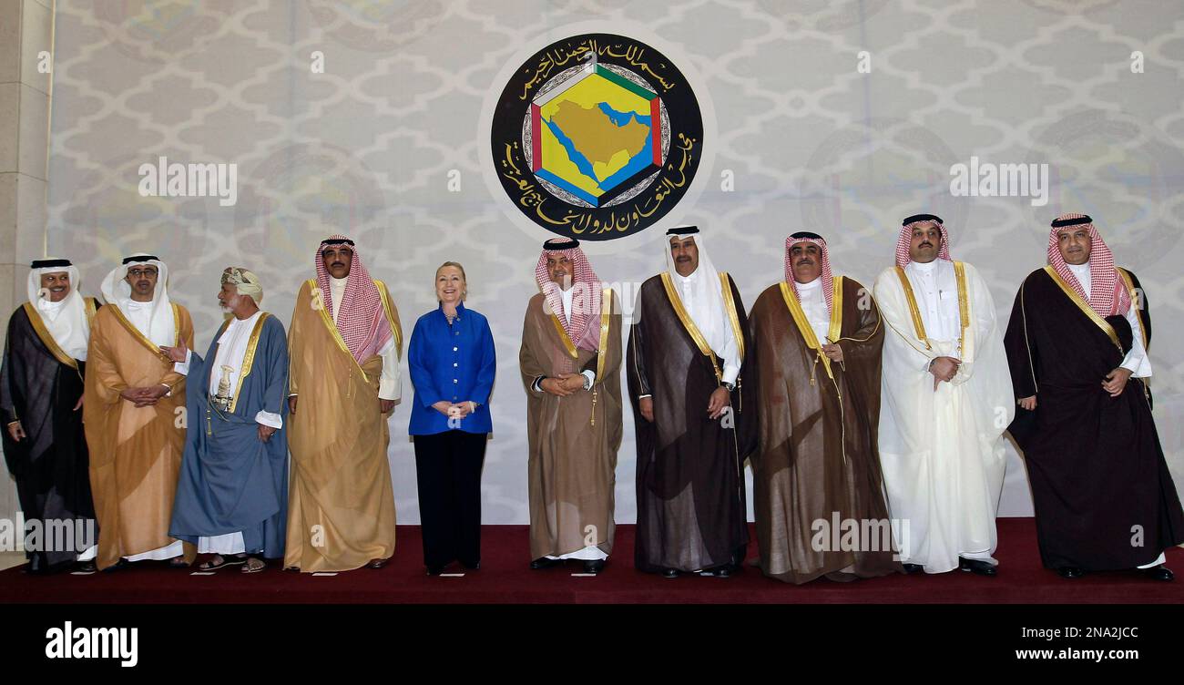 From left to right, Gulf Cooperation Council "GCC" secretary general
