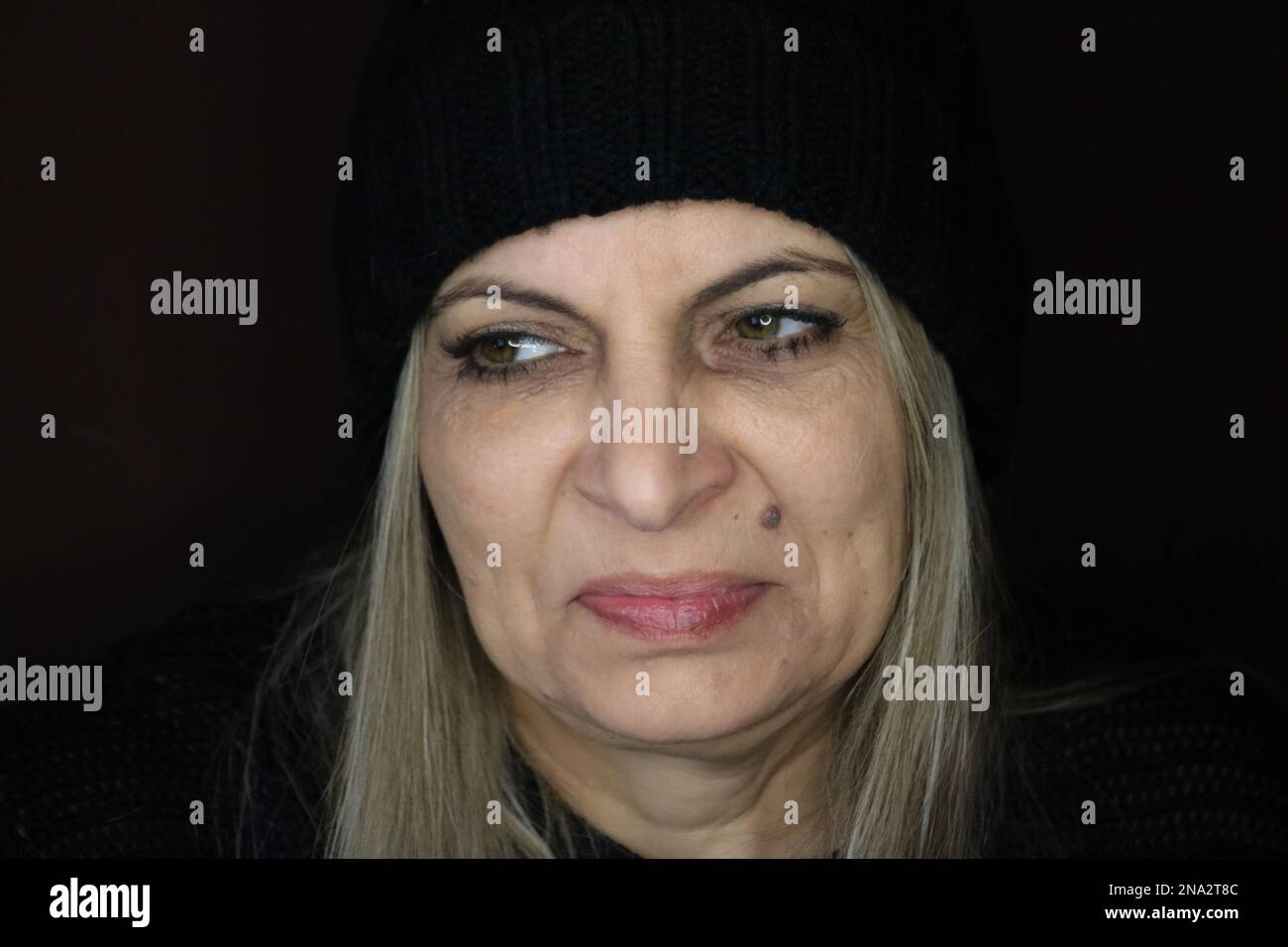 The Woman Feels Disgusted Stock Photo Alamy
