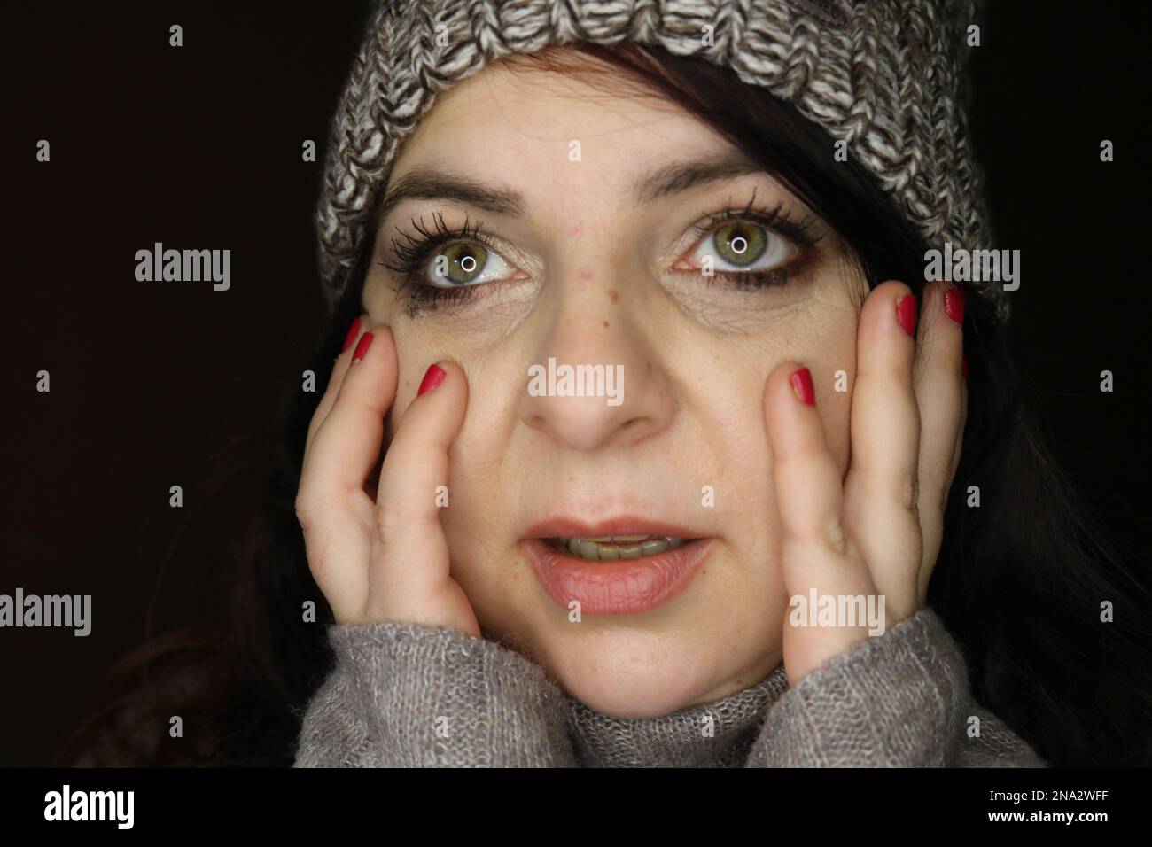 Surprised woman Stock Photo