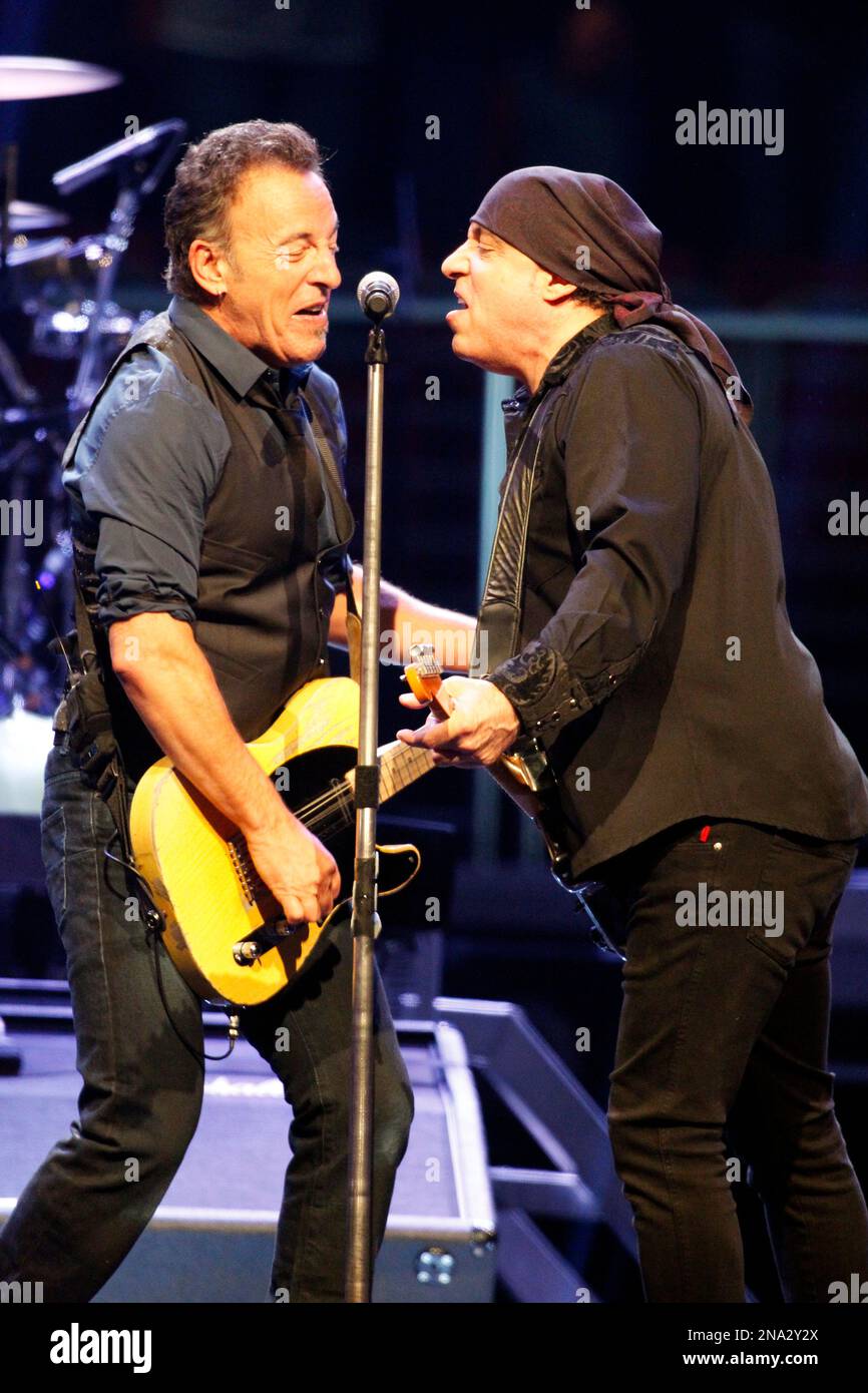 Bruce Springsteen, left, and Steven Van Zandt, perform with the E
