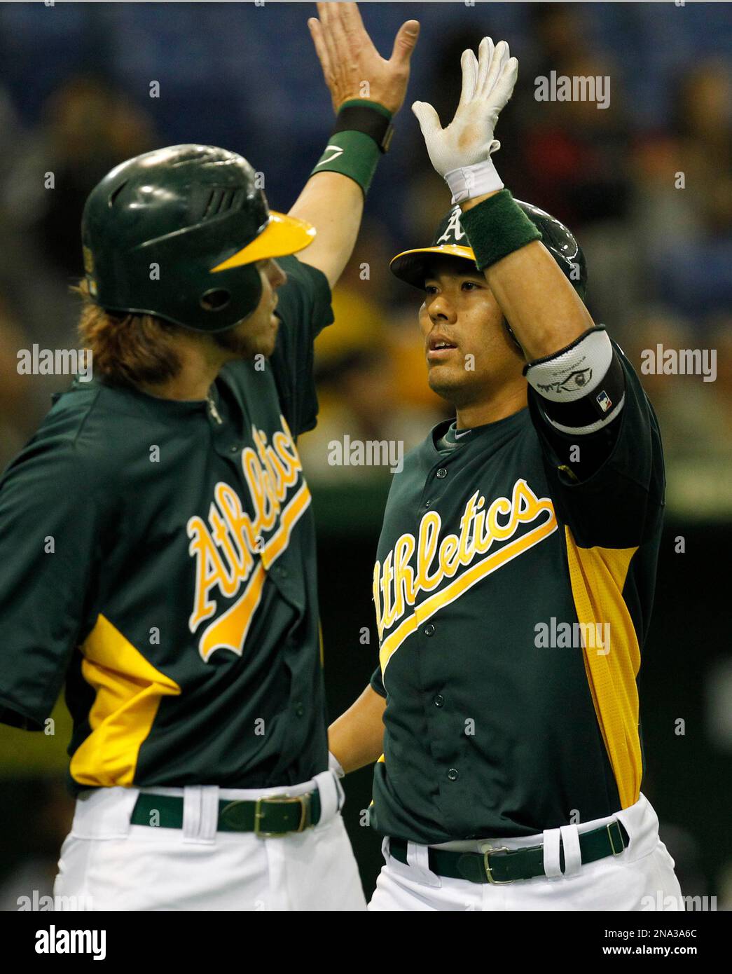 May 7, 2010; Oakland, CA, USA; Oakland Athletics catcher Josh