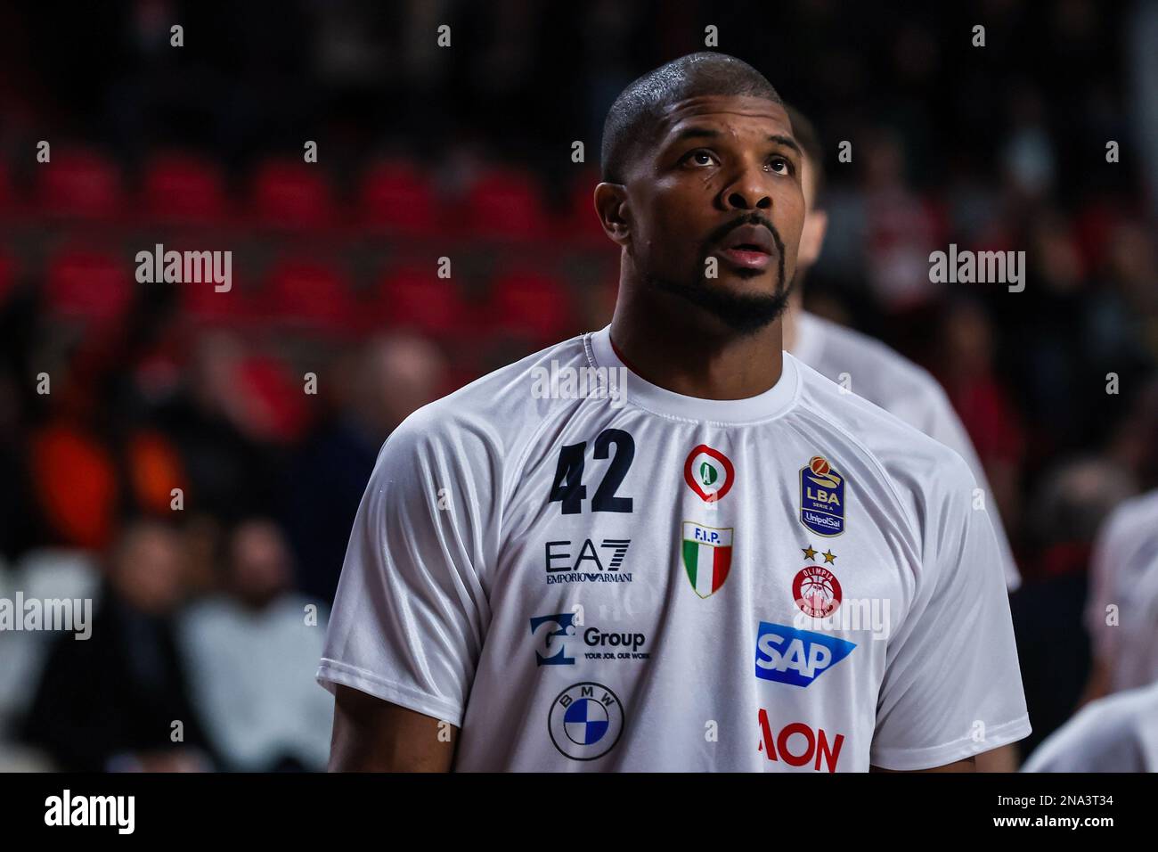 Varese, Italy. 12th Feb, 2023. Kyle Hines 42 of EA7 Emporio Armani