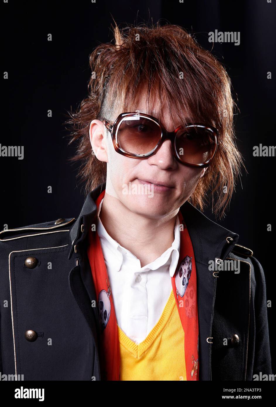 Member of the Japanese band 'L'arc En Ciel' tetsuya poses for a