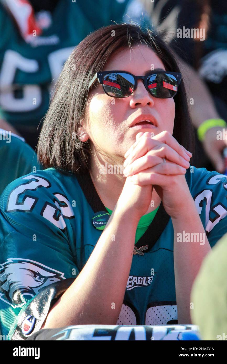 Kansas City Chiefs and Philadelphia Eagles fans attend the Official