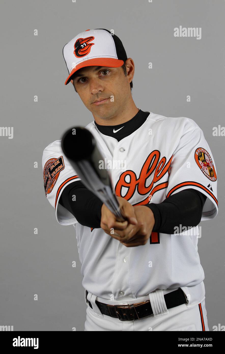 This is a 2012 photo of Brian Roberts of the Baltimore Orioles baseball  team. This image reflects the Orioles active roster as of Thursday, Mar. 1,  2012 when this image was taken. (