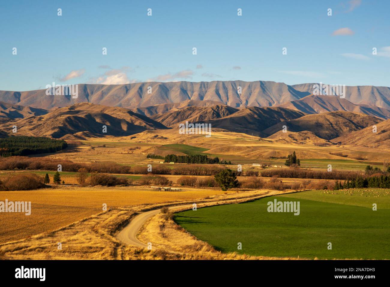 Contryside Rouds On gravel roads in the remote rural farmland in the Lindis Pass Omarama ...