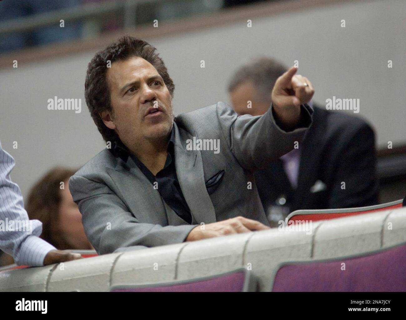 Detroit Pistons owner Tom Gores during an NBA basketball game against