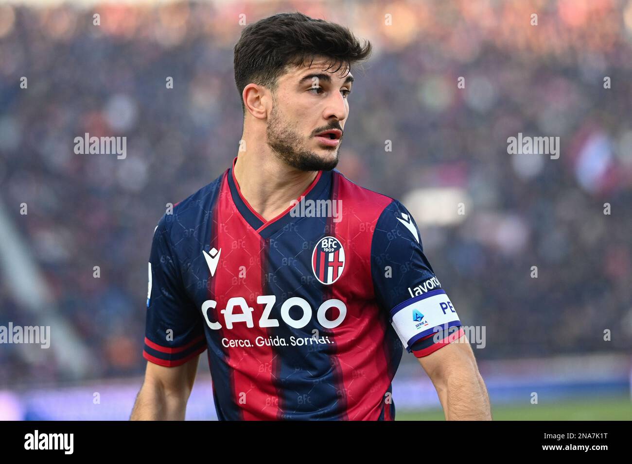 Riccardo Orsolini Bolonha Durante Jogo Futebol Italiano Serie